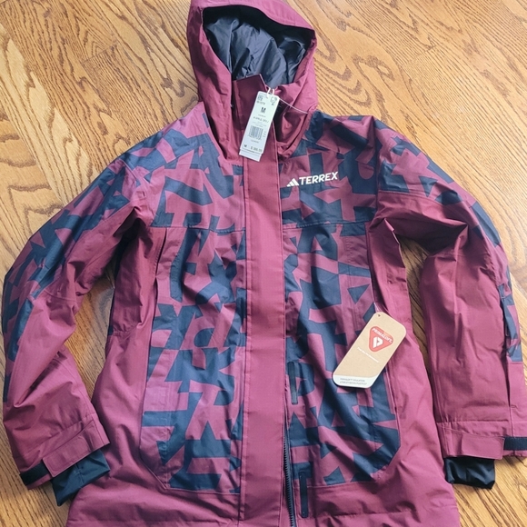 Women's Adidas Terrex Xperior 2L Insulated Jacket Medium Small ShadowRed/Black - Picture 1 of 7